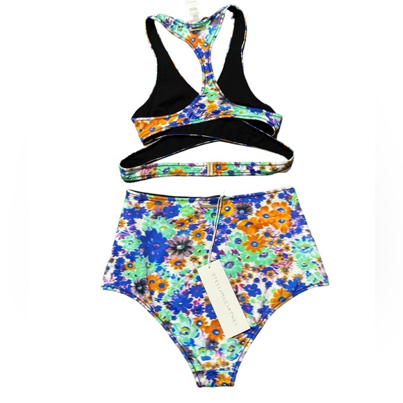 Stella McCartney**Floral Wrap Around Top & High Waist Bikini Bottom***Small $485 - Picture 3 of 4